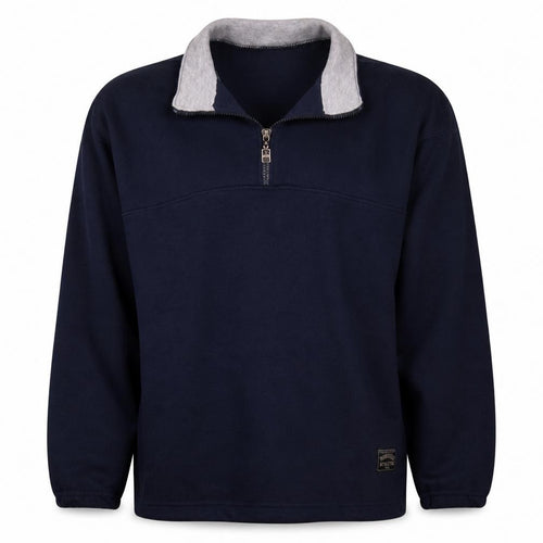 Russell Athletic Boys Blue Fleece 1/4 Zip Pullover Sweatshirt Youth L