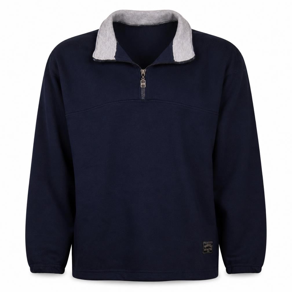 Russell Athletic Boys Blue Fleece 1/4 Zip Pullover Sweatshirt Youth L