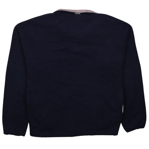 Russell Athletic Boys Blue Fleece 1/4 Zip Pullover Sweatshirt Youth L