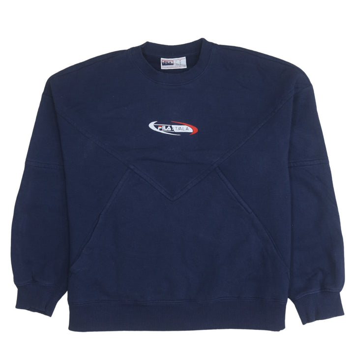 Fila Mens Blue Logo Pullover Sweatshirt M Regular Fit