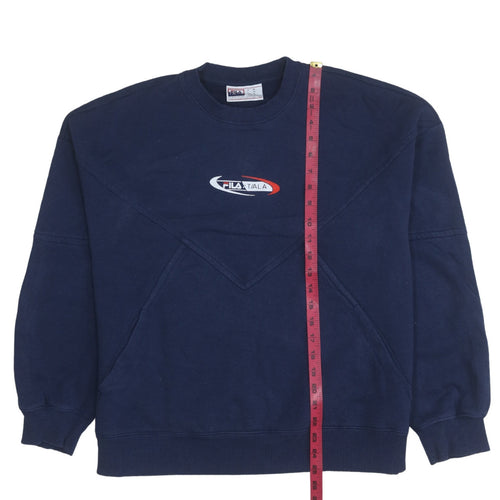 Fila Mens Blue Logo Pullover Sweatshirt M Regular Fit