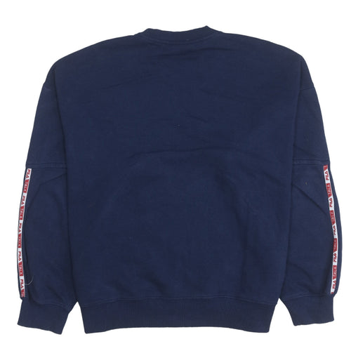 Fila Mens Blue Logo Pullover Sweatshirt M Regular Fit
