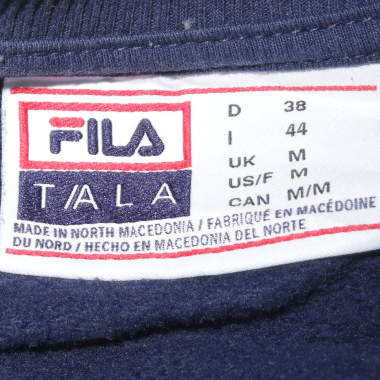 Fila Mens Blue Logo Pullover Sweatshirt M Regular Fit