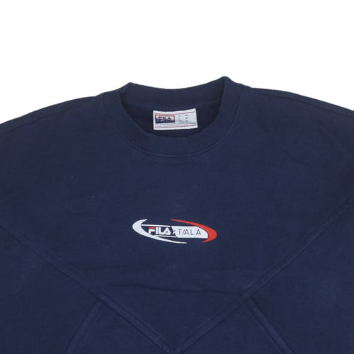 Fila Mens Blue Logo Pullover Sweatshirt M Regular Fit