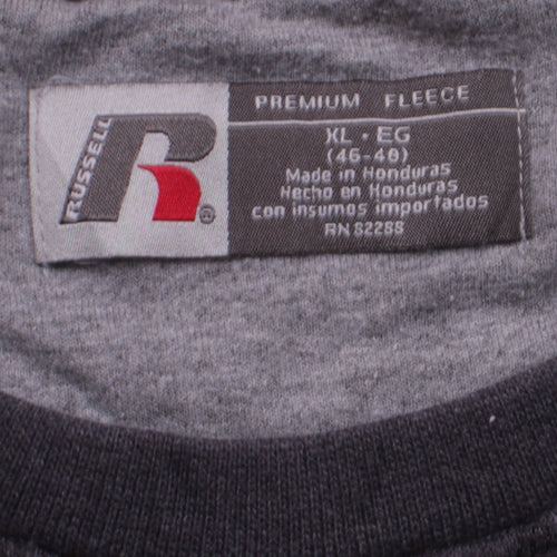 Russell Men’s Grey XL Crew Neck Fleece Sweatshirt Pullover