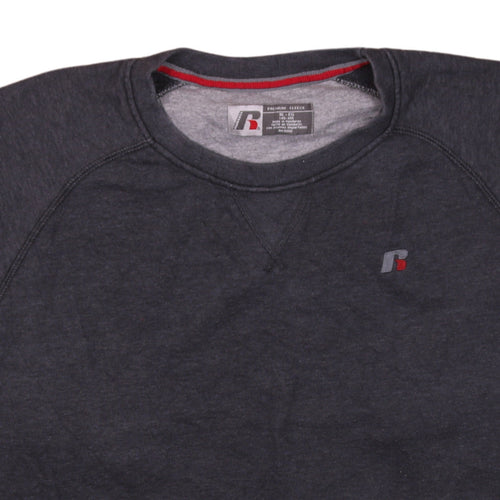 Russell Men’s Grey XL Crew Neck Fleece Sweatshirt Pullover