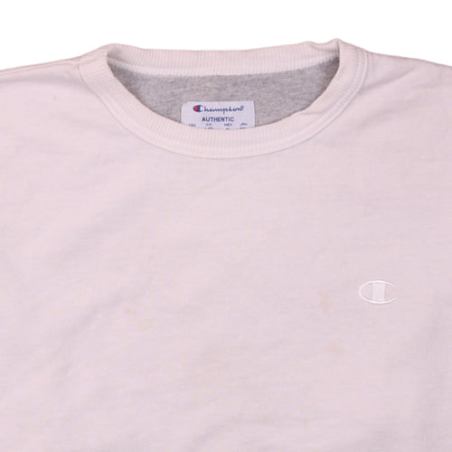 Champion Men's Beige Crew Neck Pullover Sweatshirt L