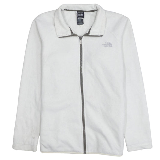 The North Face Women's White Fleece Full Zip Jacket Size M