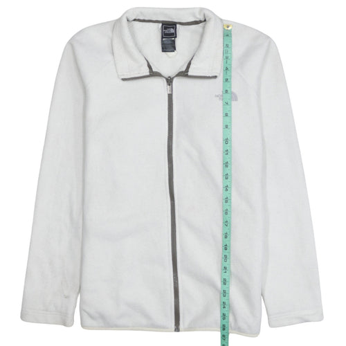 The North Face Women's White Fleece Full Zip Jacket Size M