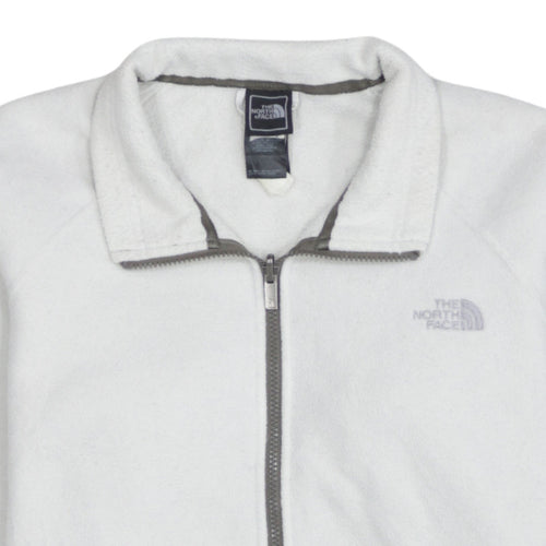The North Face Women's White Fleece Full Zip Jacket Size M