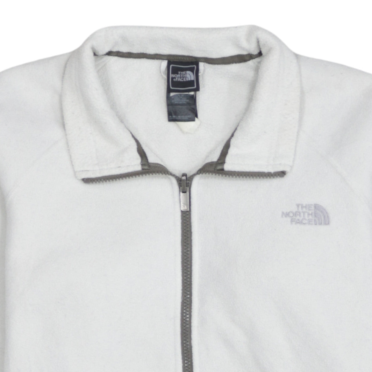 The North Face Women's White Fleece Full Zip Jacket Size M
