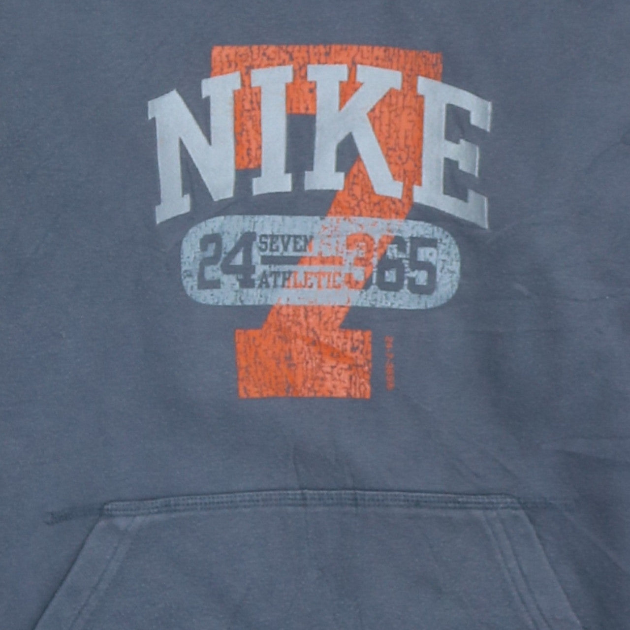 Nike Boys Blue Hoodie L 12-13 Years Pullover Graphic Print Cotton Blend