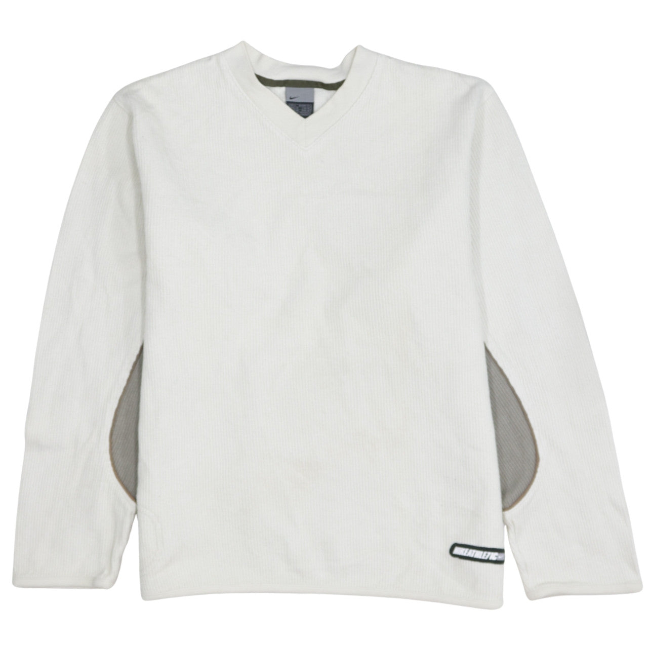 Nike Men's White V-Neck Pullover Sweatshirt Size S