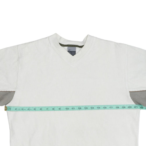Nike Men's White V-Neck Pullover Sweatshirt Size S