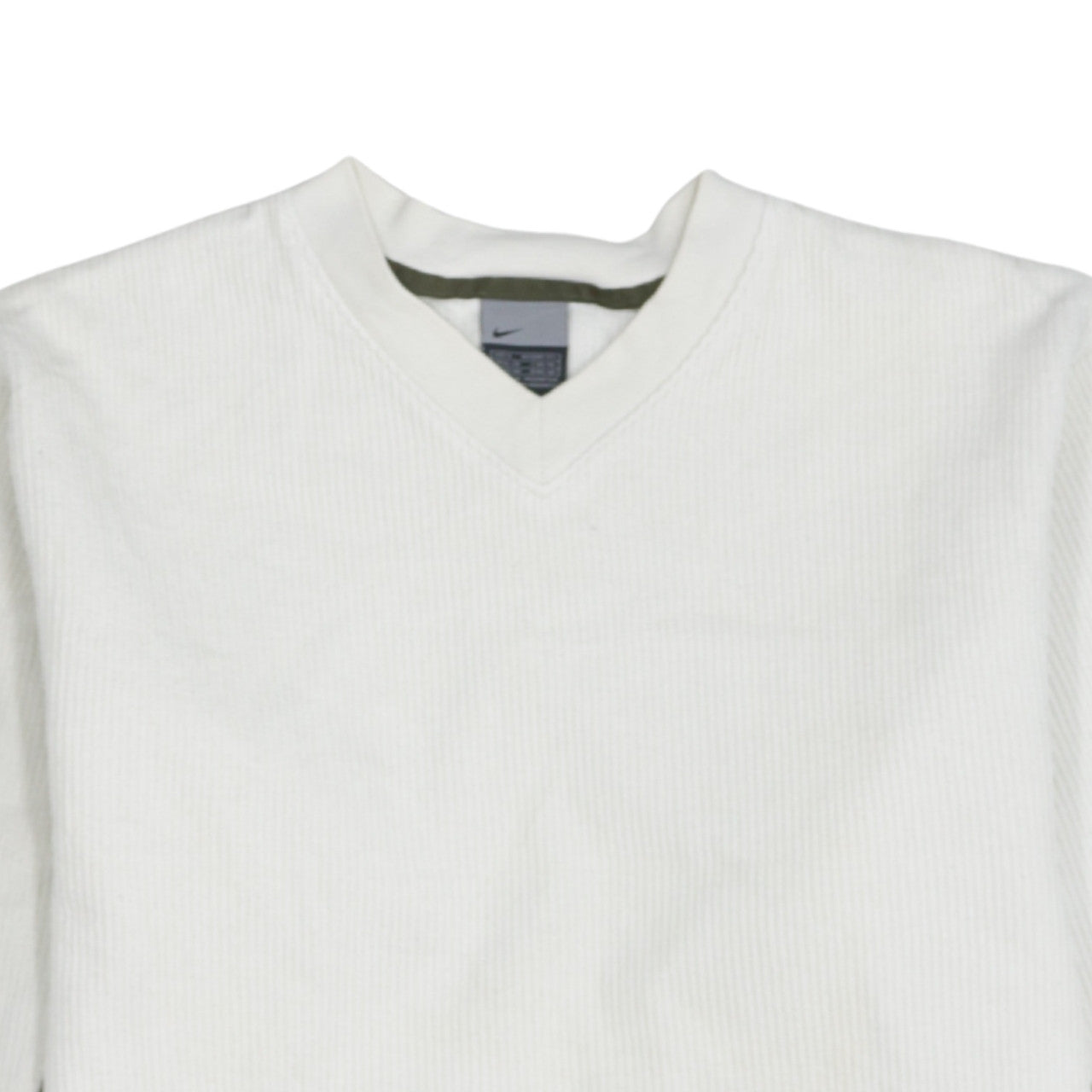 Nike Men's White V-Neck Pullover Sweatshirt Size S