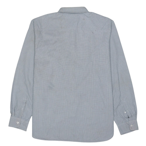 Timberland Men’s Blue Check Cotton Button-Up Long Sleeve Shirt XL