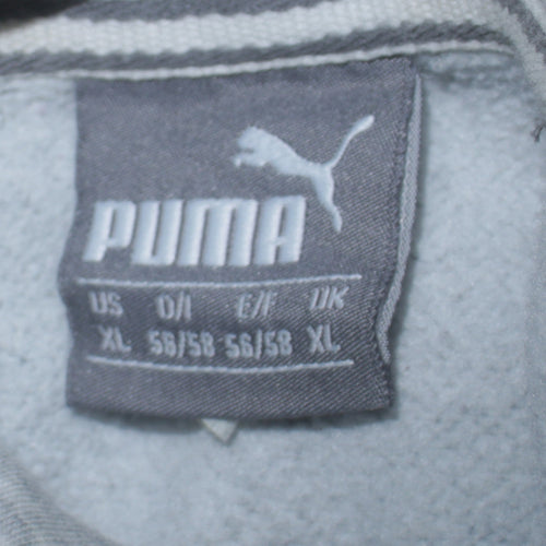 Puma Men's Grey XL Pullover Hoodie Sweatshirt Logo Fleece