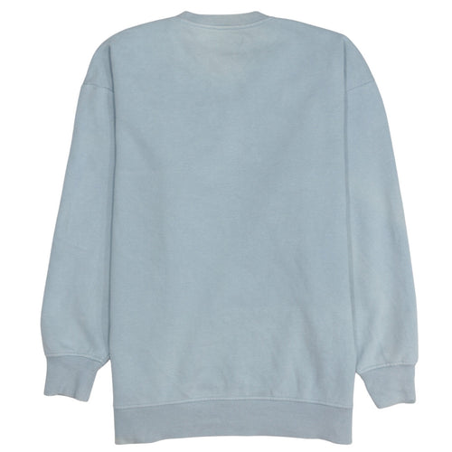 Diesel Women’s Blue Cotton Blend Logo Sweatshirt Size L