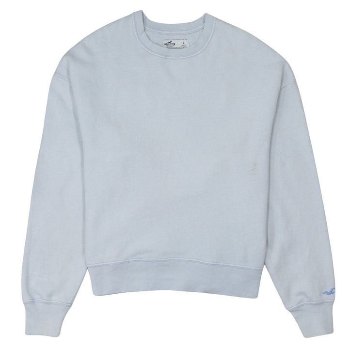 Hollister Men's Blue Crew Neck Pullover Sweatshirt Size S