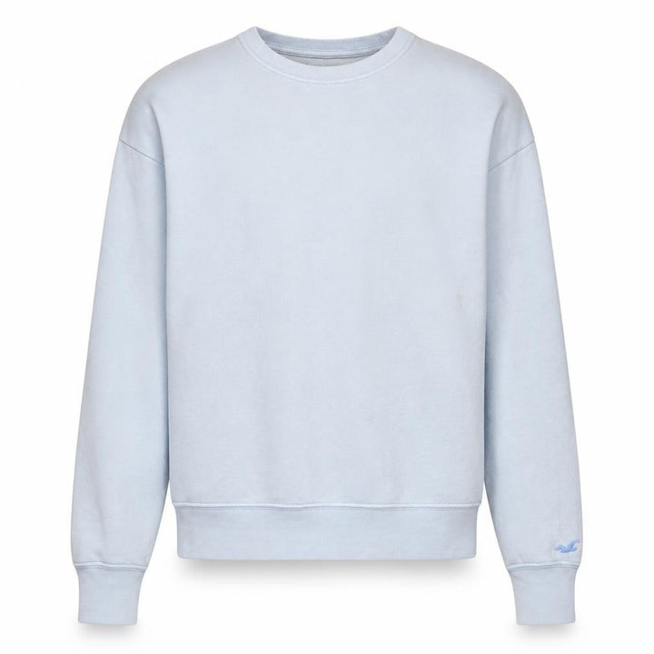 Hollister Men's Blue Crew Neck Pullover Sweatshirt Size S