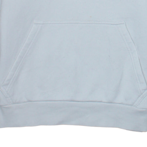 Adidas Men's White Pullover Hoodie S Trefoil Fleece Sweatshirt