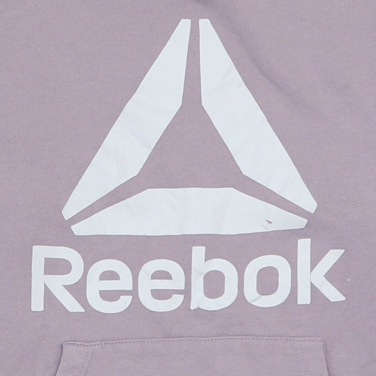 Reebok Womens Purple Pullover Hoodie Medium Cotton Blend Logo Gymwear