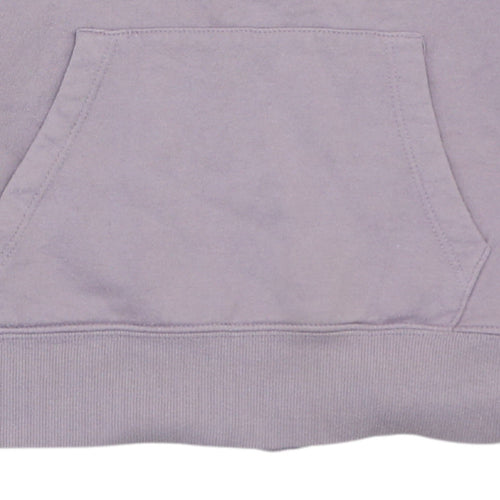 Reebok Womens Purple Pullover Hoodie Medium Cotton Blend Logo Gymwear