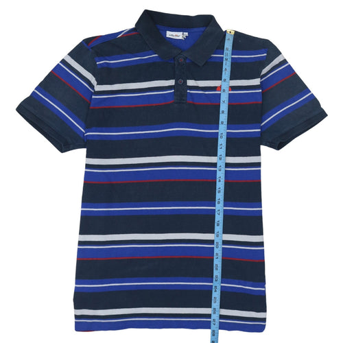 Ellesse Men's Blue Striped Cotton Polo Shirt Size M
