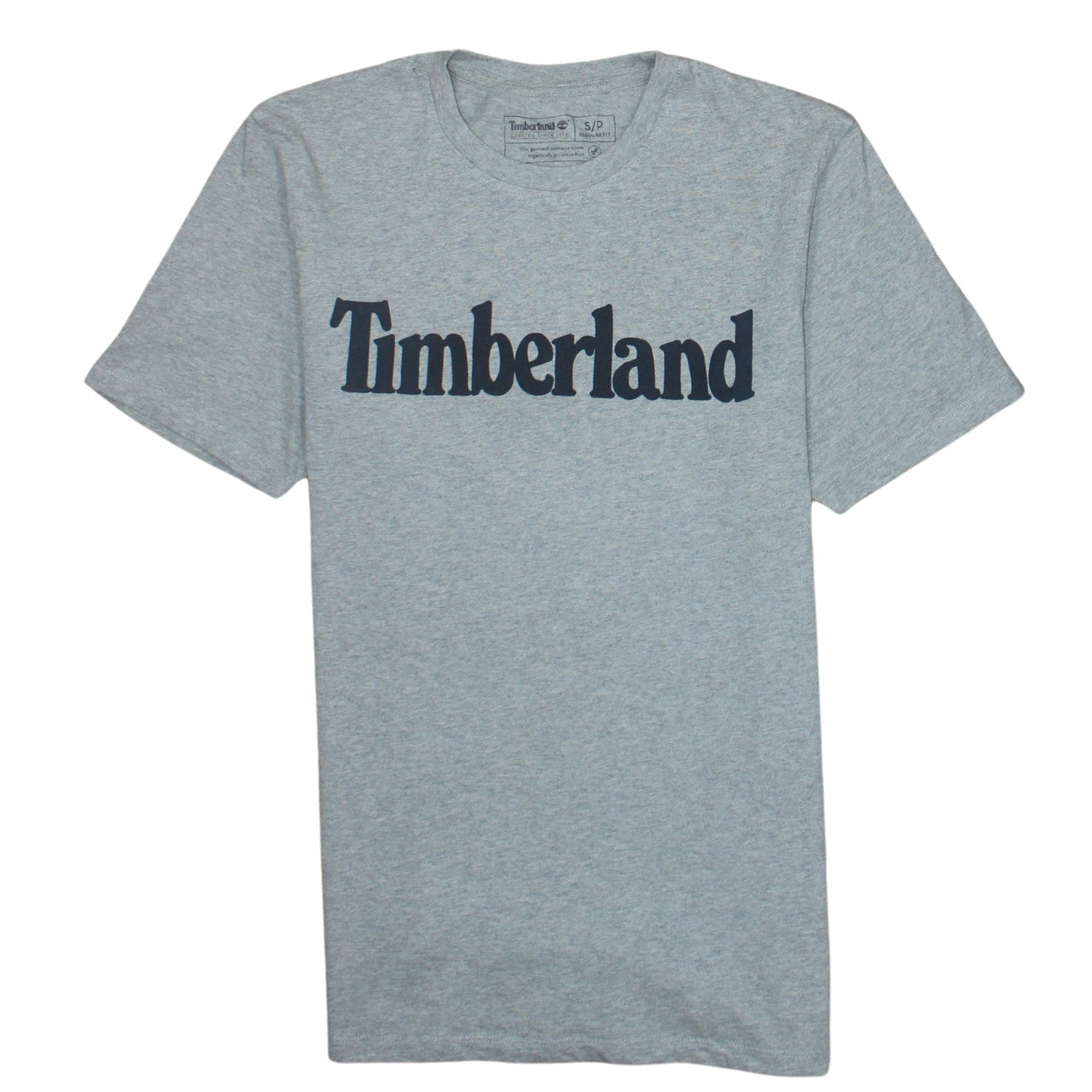 Timberland Men's Grey Regular Fit Logo Cotton T-Shirt Size S