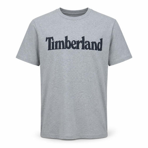Timberland Men's Grey Regular Fit Logo Cotton T-Shirt Size S
