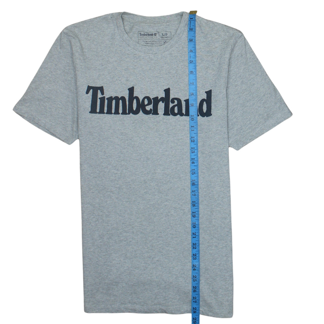 Timberland Men's Grey Regular Fit Logo Cotton T-Shirt Size S