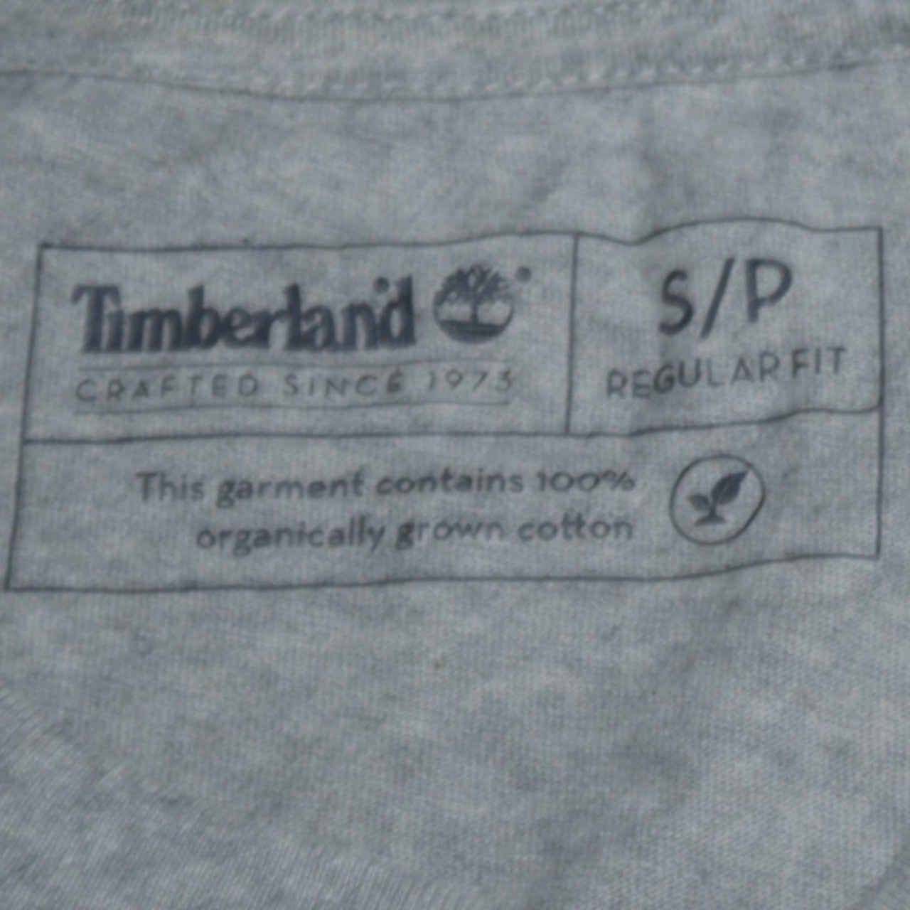 Timberland Men's Grey Regular Fit Logo Cotton T-Shirt Size S