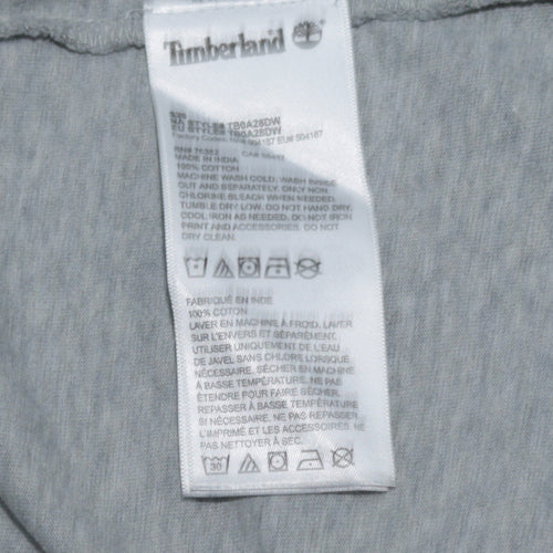 Timberland Men's Grey Regular Fit Logo Cotton T-Shirt Size S