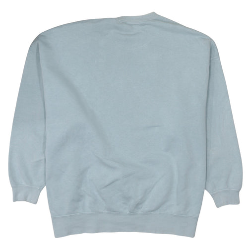 Nike Womens Blue Small Pullover Crew Neck Cotton Blend Sweatshirt