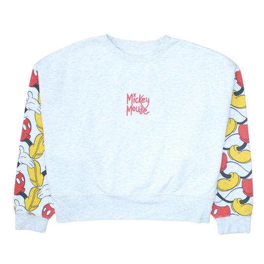 Primark Disney Mickey Mouse Grey Sweatshirt Womens M Crew Neck Pullover