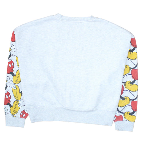 Primark Disney Mickey Mouse Grey Sweatshirt Womens M Crew Neck Pullover