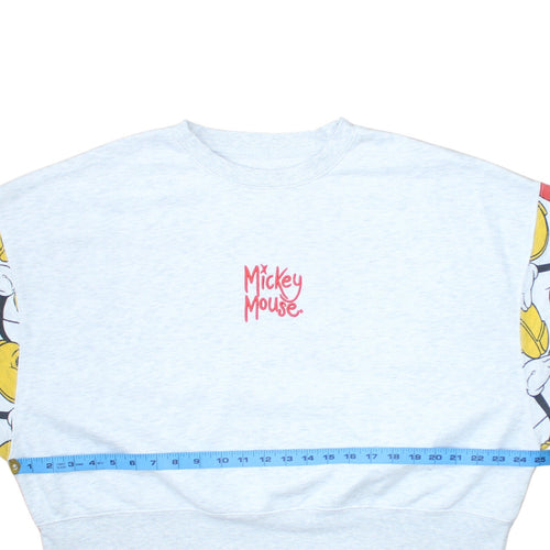 Primark Disney Mickey Mouse Grey Sweatshirt Womens M Crew Neck Pullover