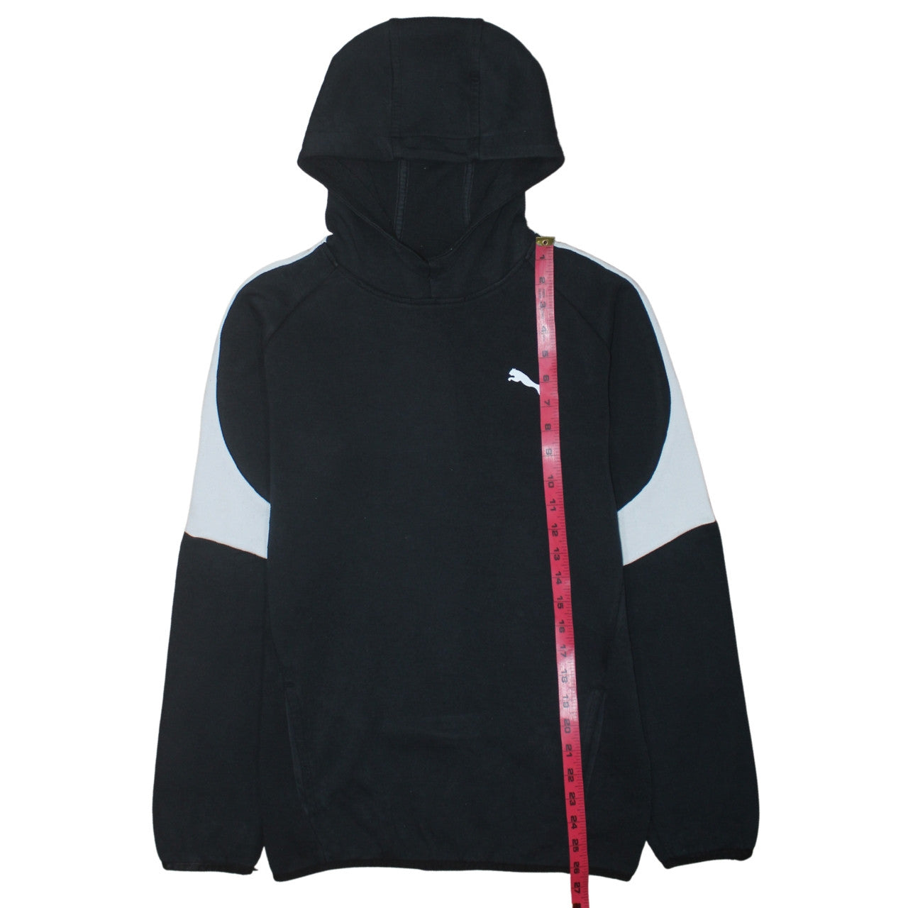 Puma Boys Black XXL 15-16 Years Pullover Hoodie with Logo Detail