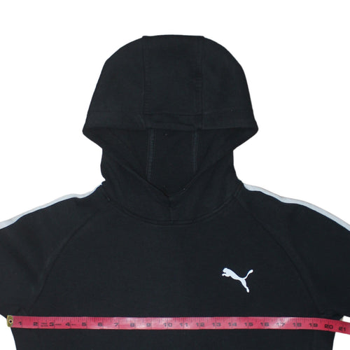 Puma Boys Black XXL 15-16 Years Pullover Hoodie with Logo Detail
