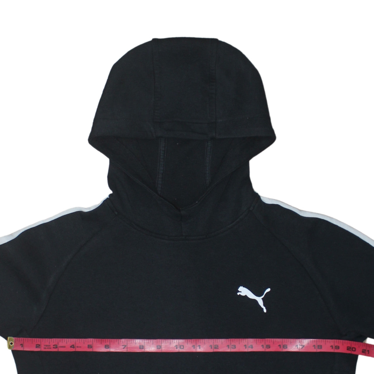 Puma Boys Black XXL 15-16 Years Pullover Hoodie with Logo Detail