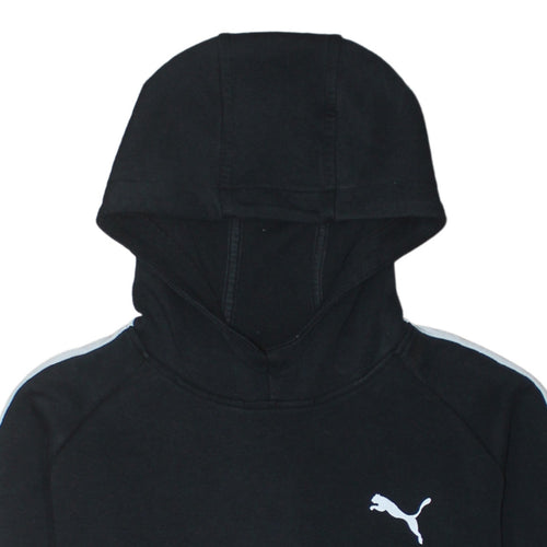 Puma Boys Black XXL 15-16 Years Pullover Hoodie with Logo Detail