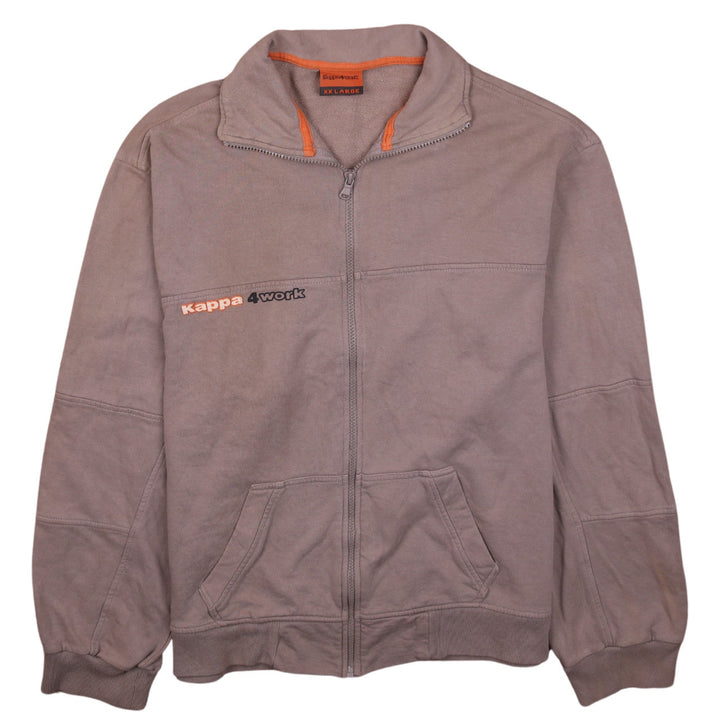 Kappa 4 Work Mens Brown 2XL Full Zip Sweatshirt Fleece
