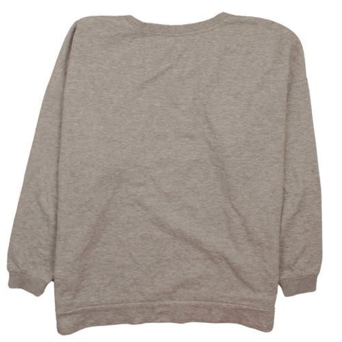 Disney Women Grey Mickey Mouse Pullover Sweatshirt Size L