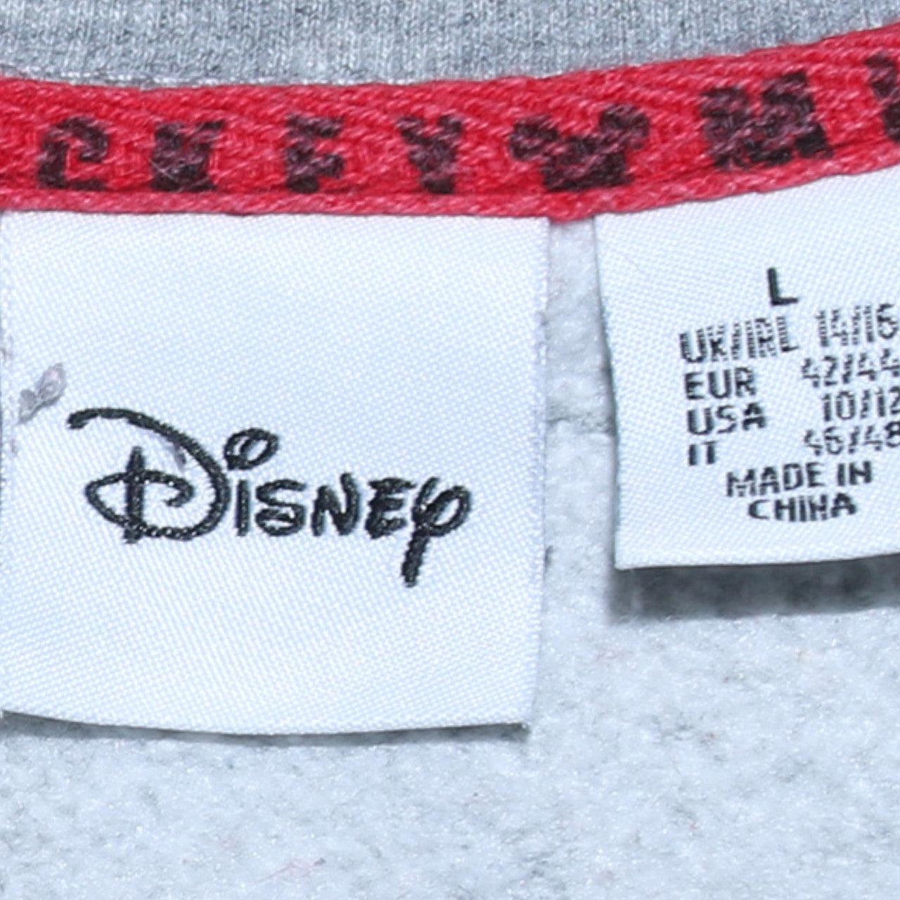 Disney Women Grey Mickey Mouse Pullover Sweatshirt Size L