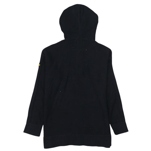 Barbour International Black Cotton Hooded Half Zip Men's Jumper S