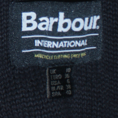 Barbour International Black Cotton Hooded Half Zip Men's Jumper S
