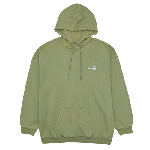 Adidas Women’s Green Pullover Hoodie Sweatshirt Size L Logo Print