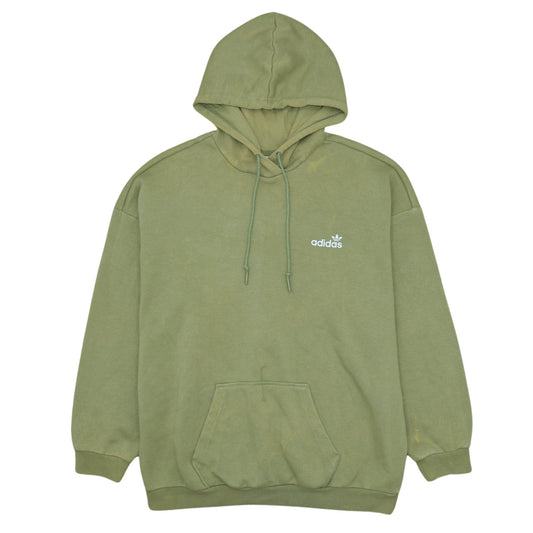 Adidas Women’s Green Pullover Hoodie Sweatshirt Size L Logo Print
