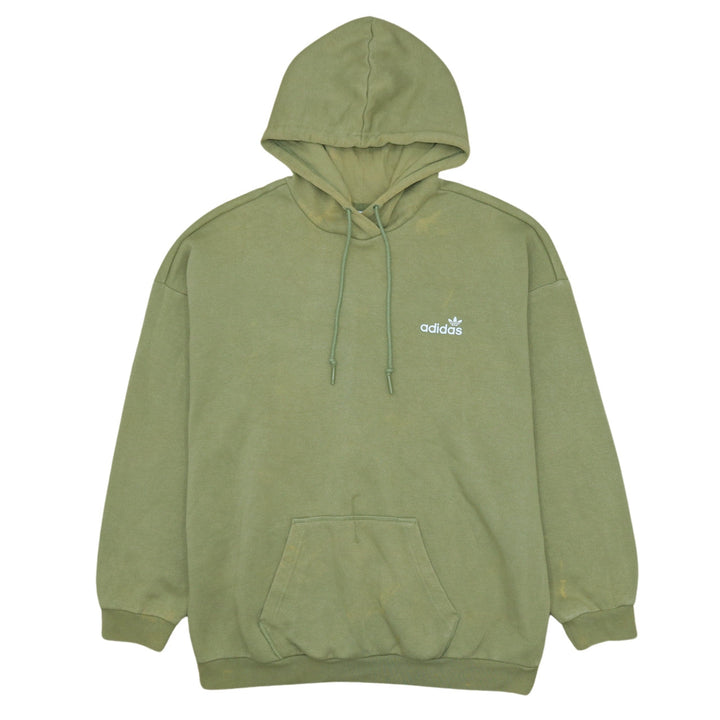 Adidas Women’s Green Pullover Hoodie Sweatshirt Size L Logo Print