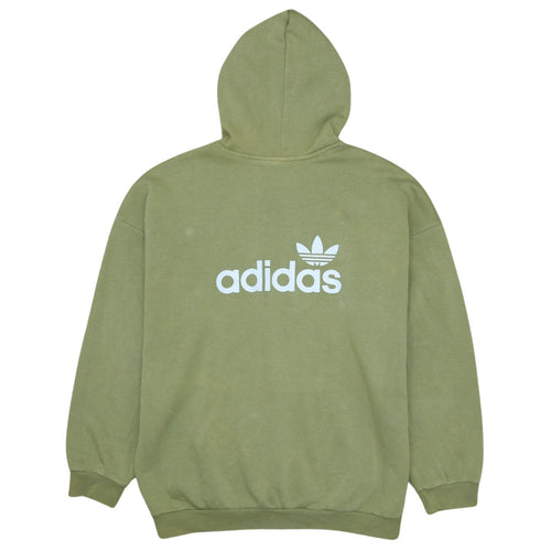 Adidas Women’s Green Pullover Hoodie Sweatshirt Size L Logo Print